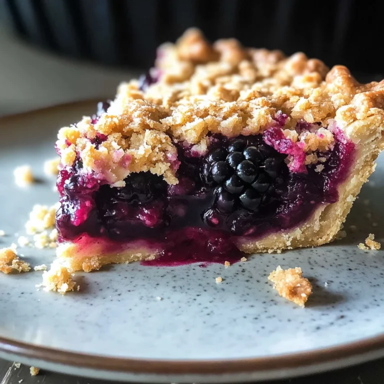 Almond Oat Crumble Blackberry Pie