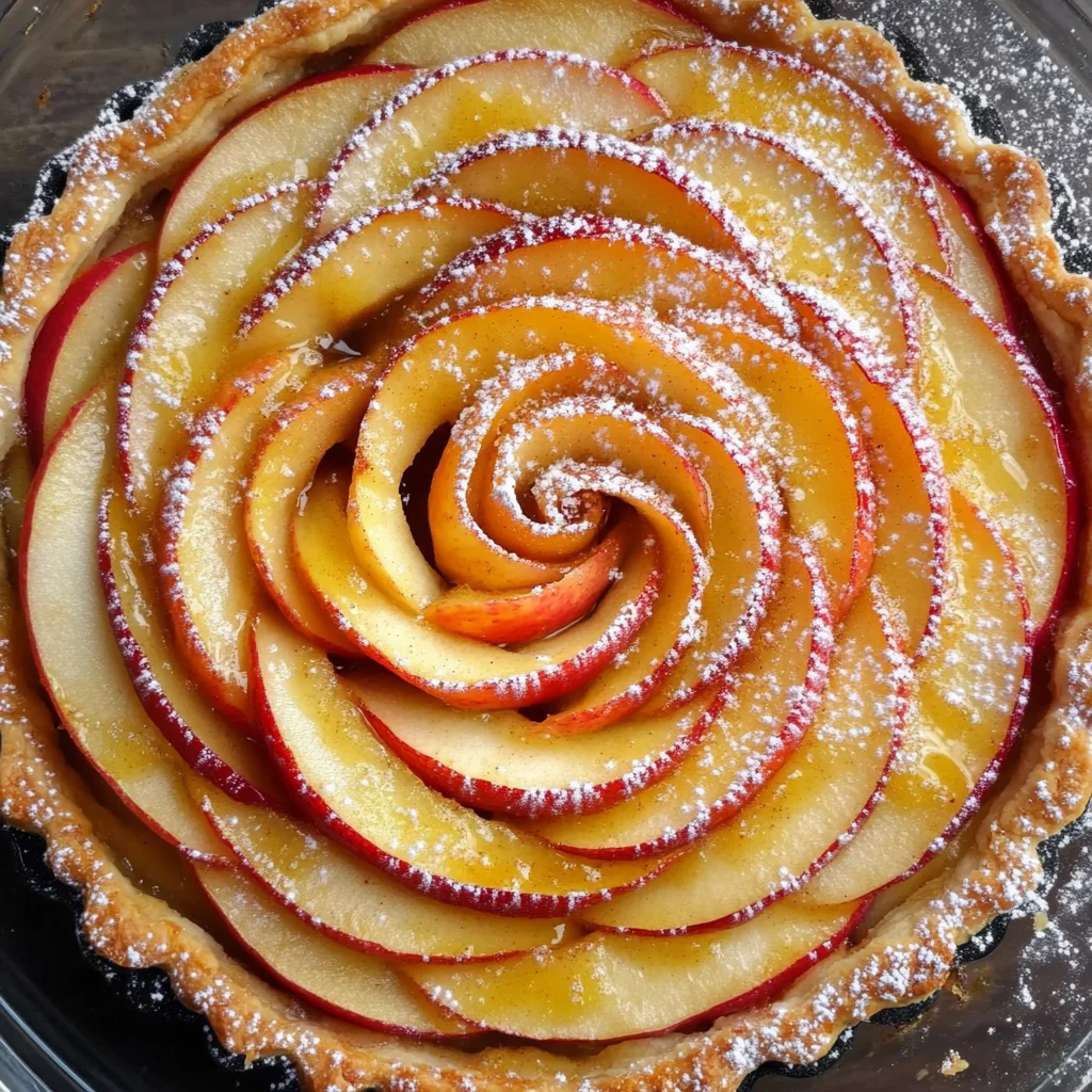 Cinnamon Roll Apple Rose Tart
