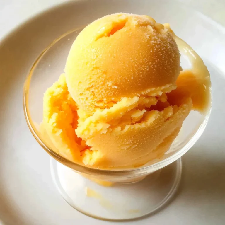 The Best Peach Sorbet Without Ice Cream Maker