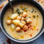 Vegan Garlic Chickpea Soup