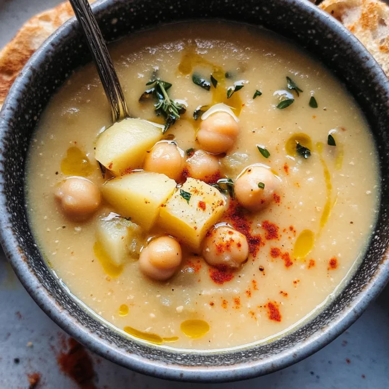Vegan Garlic Chickpea Soup