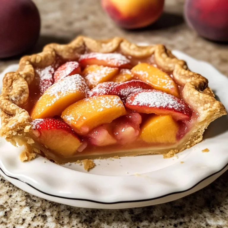 Brown Butter Strawberry Peach Pie