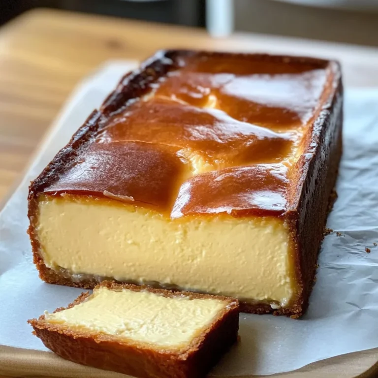 Burnt Basque Cheesecake in a Loaf Pan