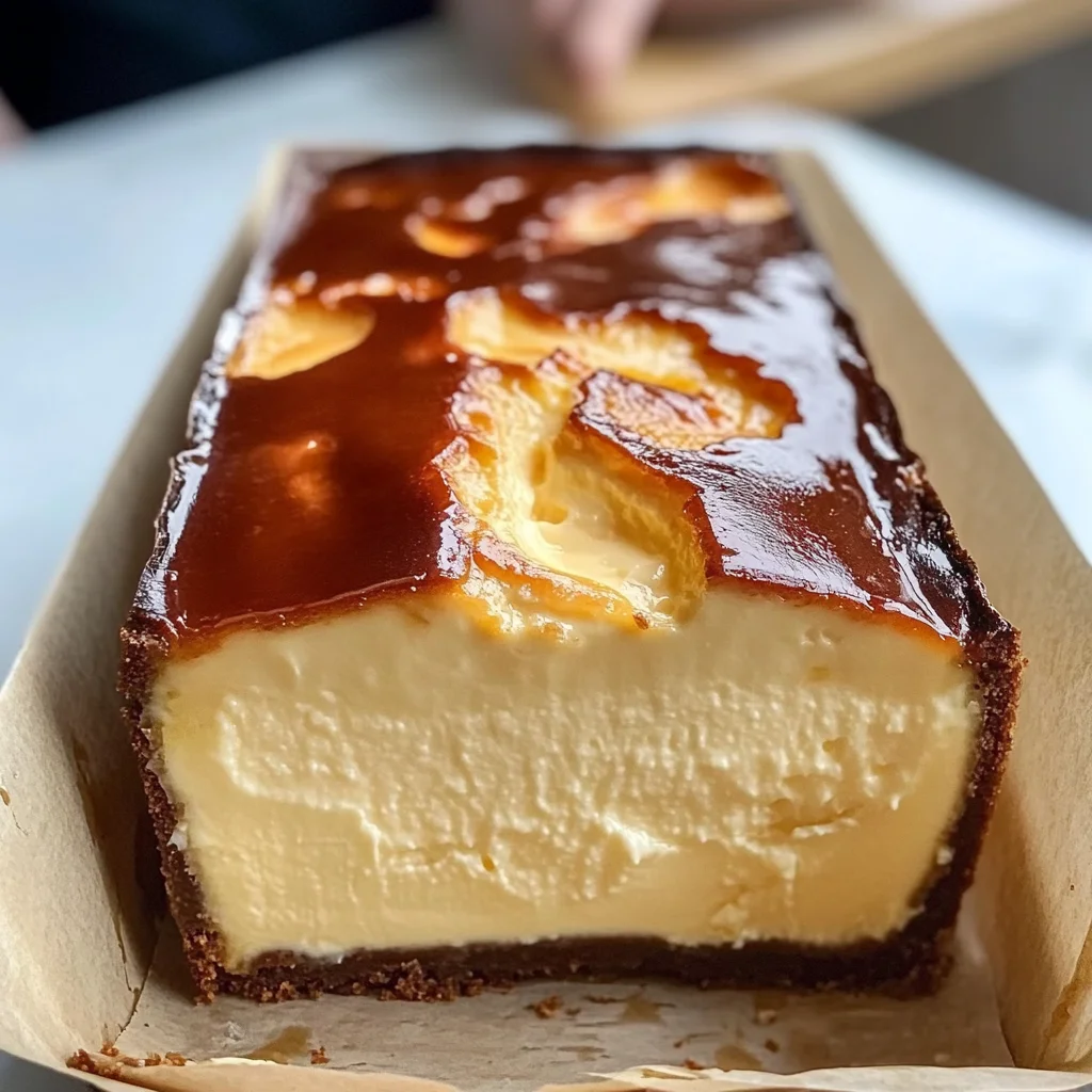 Burnt Basque Cheesecake in a Loaf Pan
