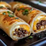 Cheesy Garlic Beef Roll-Ups