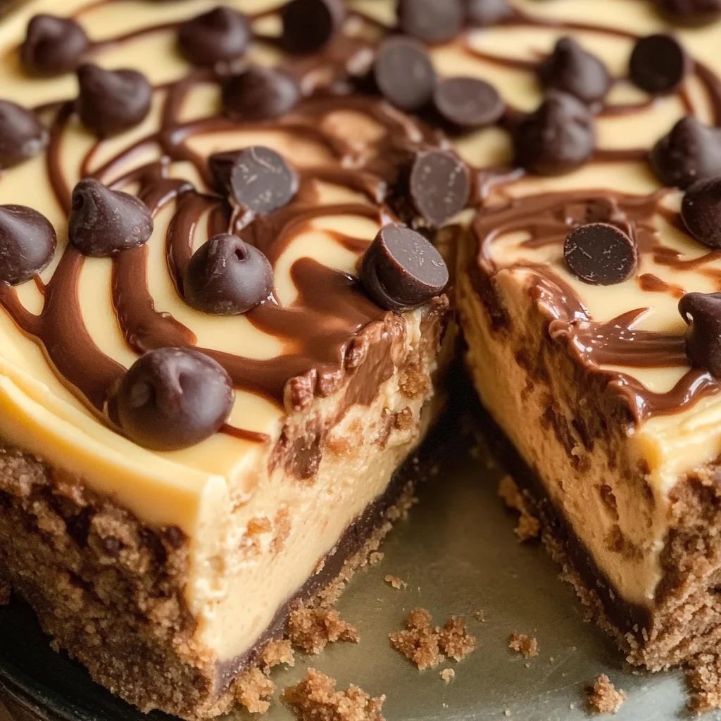 Chocolate Peanut Butter Swirl Cheesecake