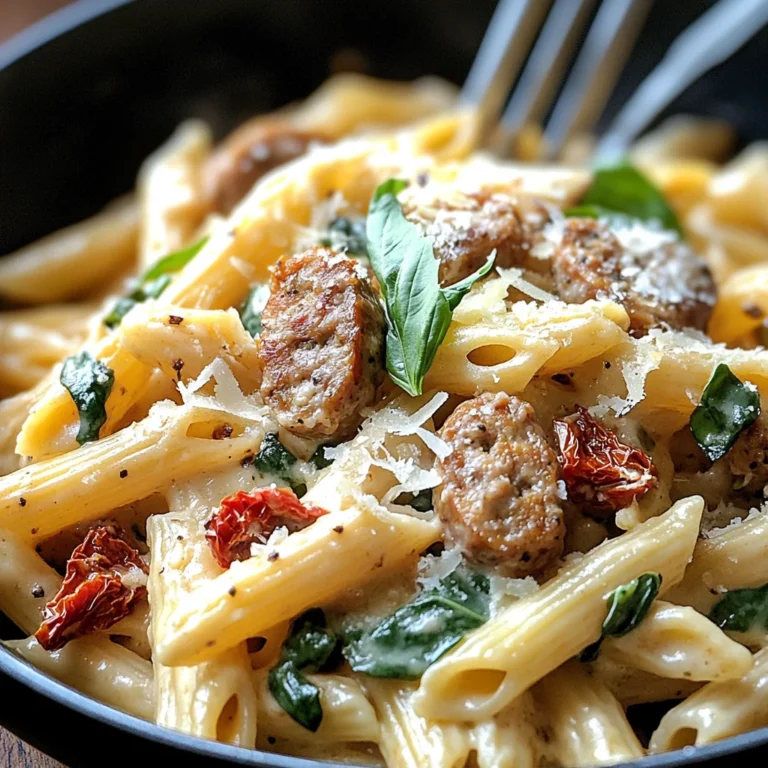 Creamy Tuscan Sausage Pasta