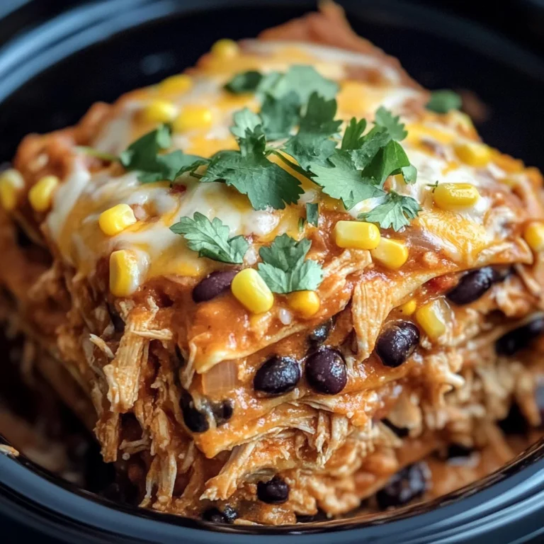 Crockpot Chicken Enchilada Casserole