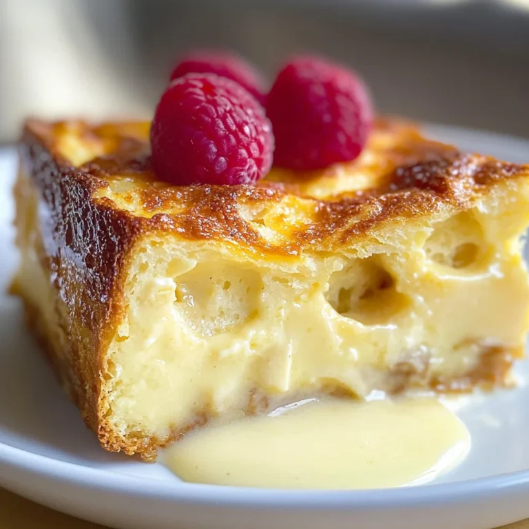 Custard Bread Pudding with Vanilla Sauce
