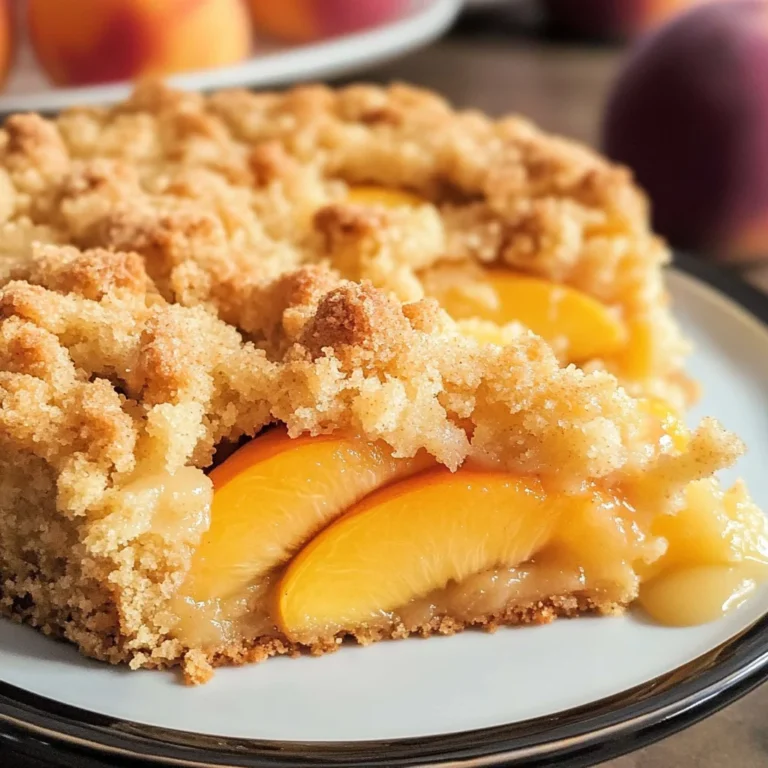 Easy Italian Peach Crumb Cake
