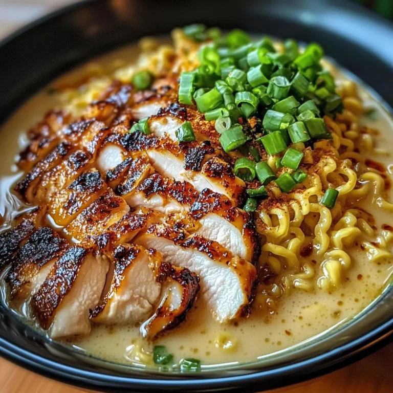 Fiery Chicken Ramen with Creamy Garlic Sauce