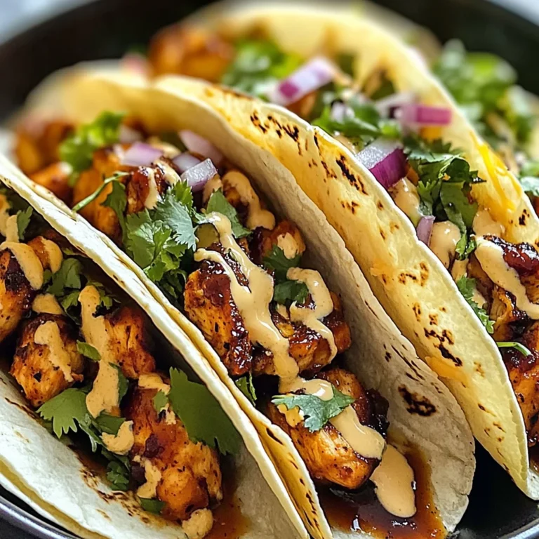 Garlic Butter Honey BBQ Chicken Tacos: Sweet, Savory & Irresistible!
