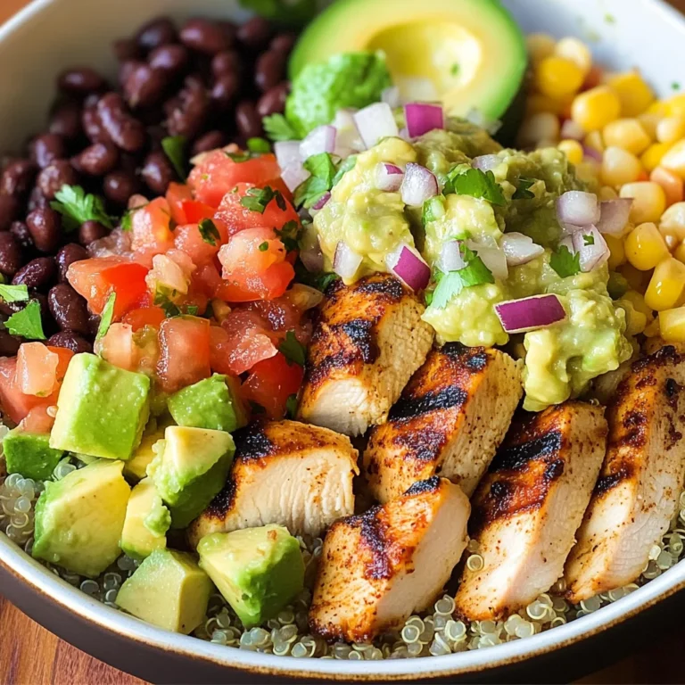 Grilled Chicken Burrito Bowls with Avocado Salsa