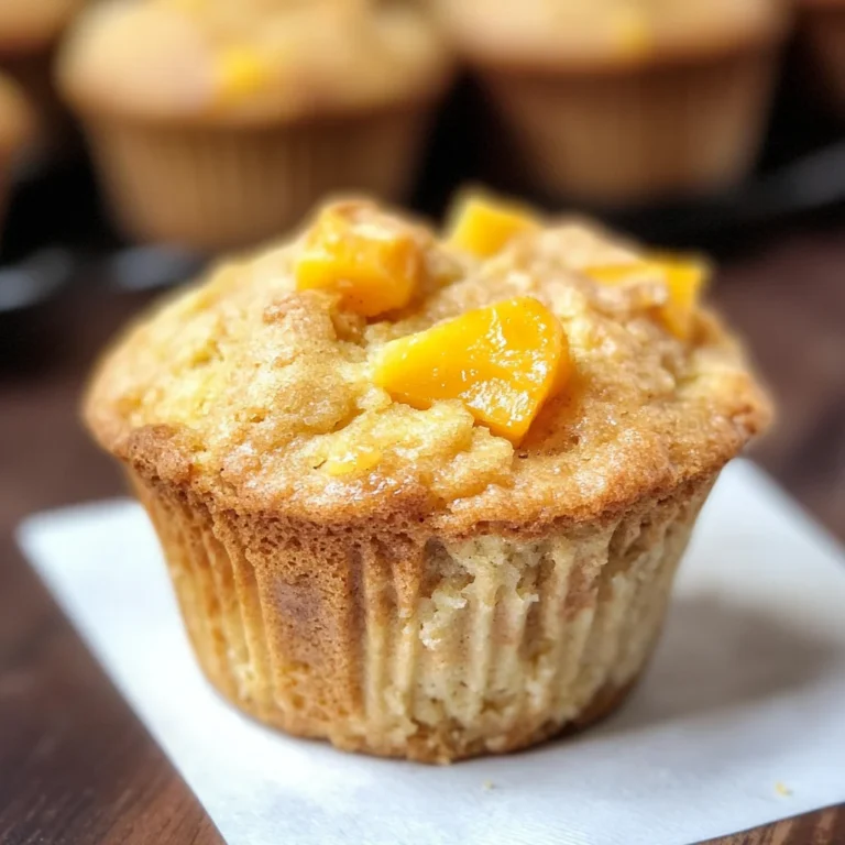 Healthy Honey Peach Muffins