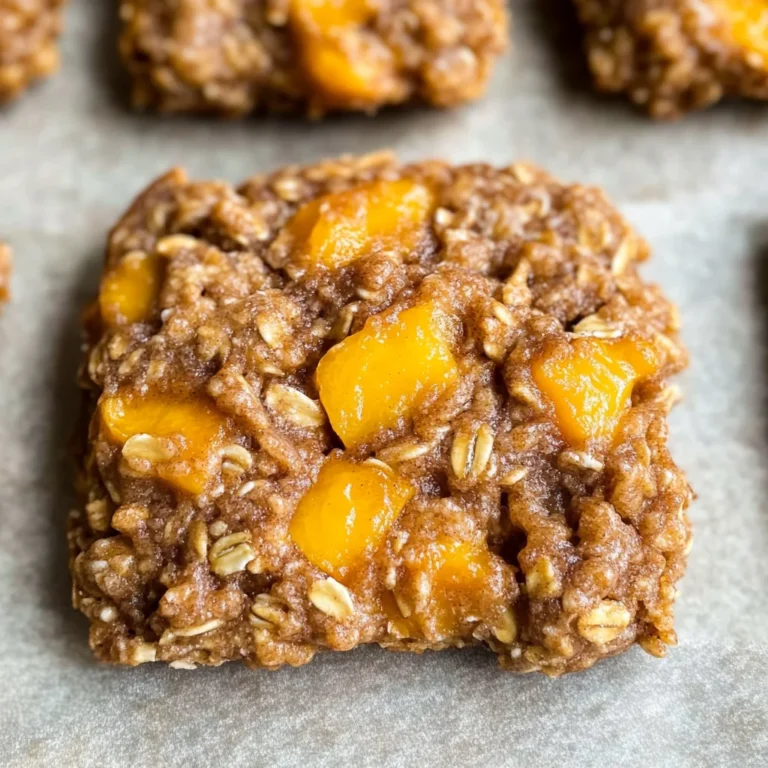 Healthy Peach Oatmeal Breakfast Cookies