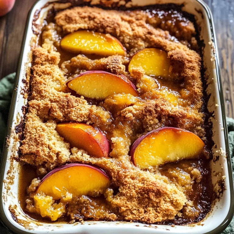 Old School Easy Brown Sugar Peach Cobbler