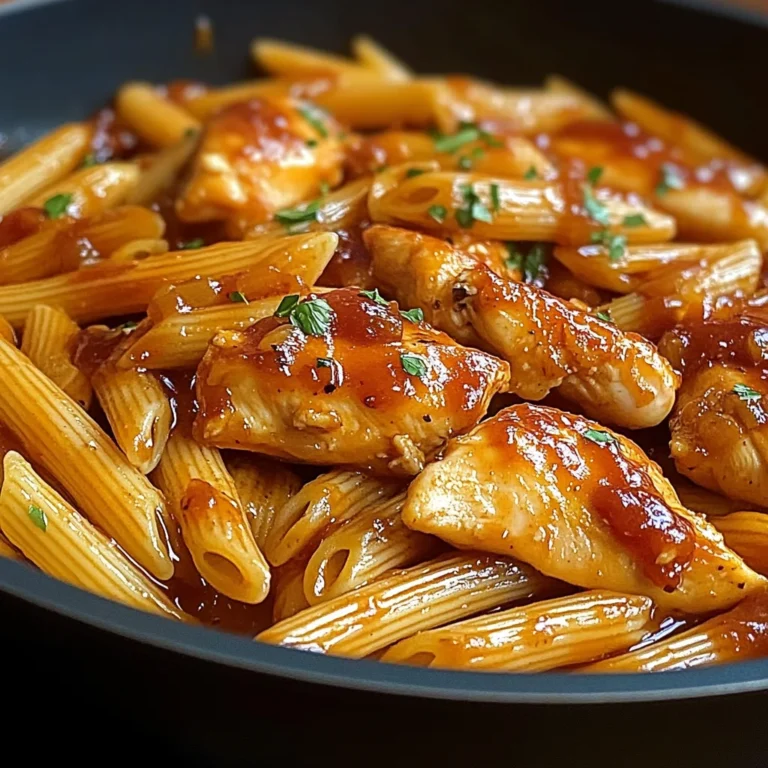 One-Pan Tangy Honey BBQ Chicken Penne