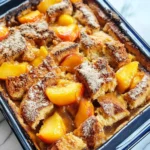 Peach Cobbler French Toast Bake