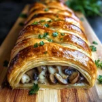 Savory Mushroom & Gruyère Puff Pastry Braid