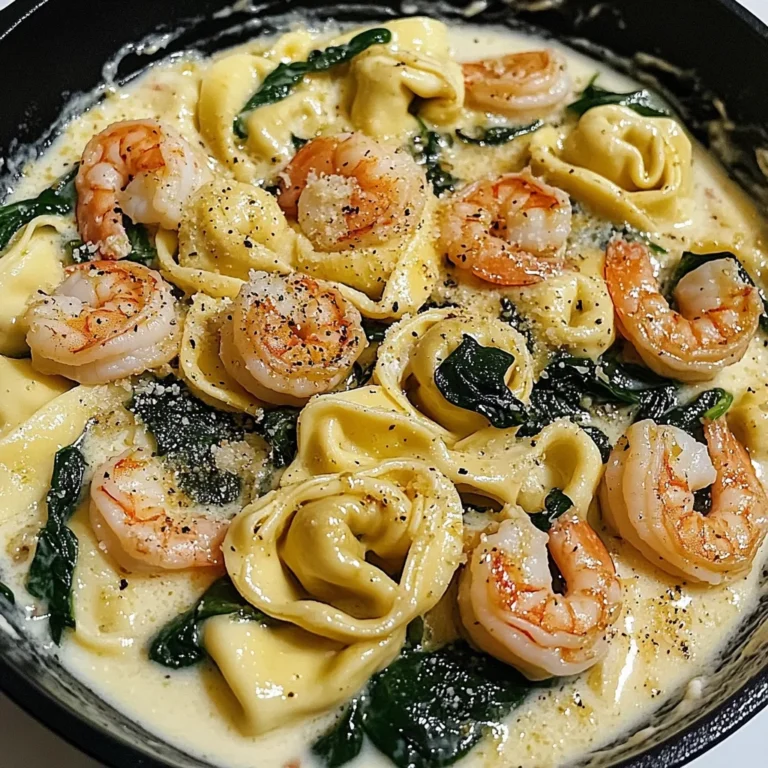Shrimp Tortellini with Garlic Sauce