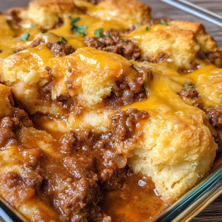 Sloppy Joe Biscuit Casserole