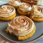 Soft Pumpkin Cookies with Cinnamon Frosting