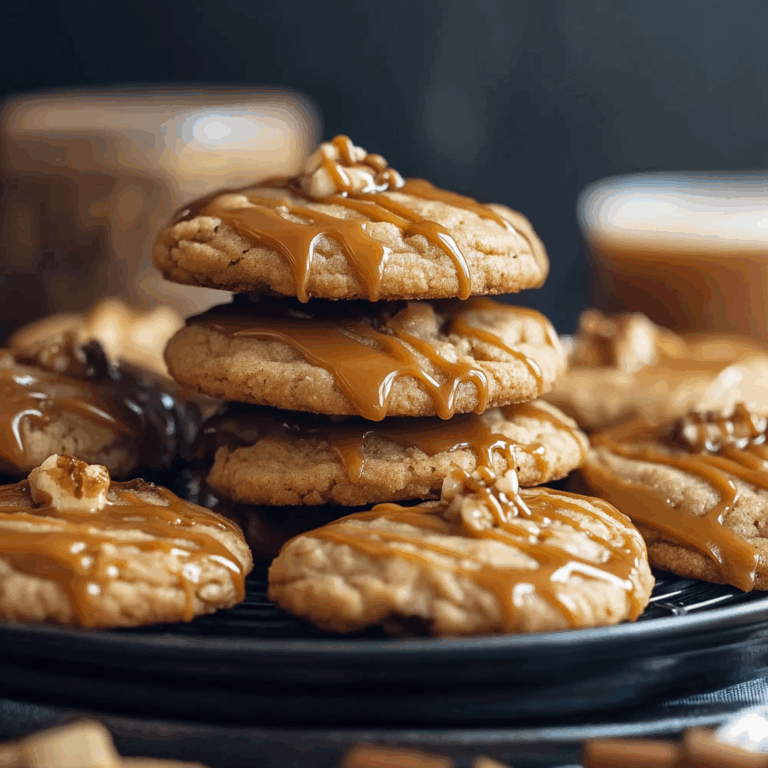 Caramel-Drizzled Apple Cinnamon Cookies
