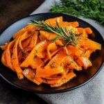 Carrot Ribbons in Rosemary Butter Sauce