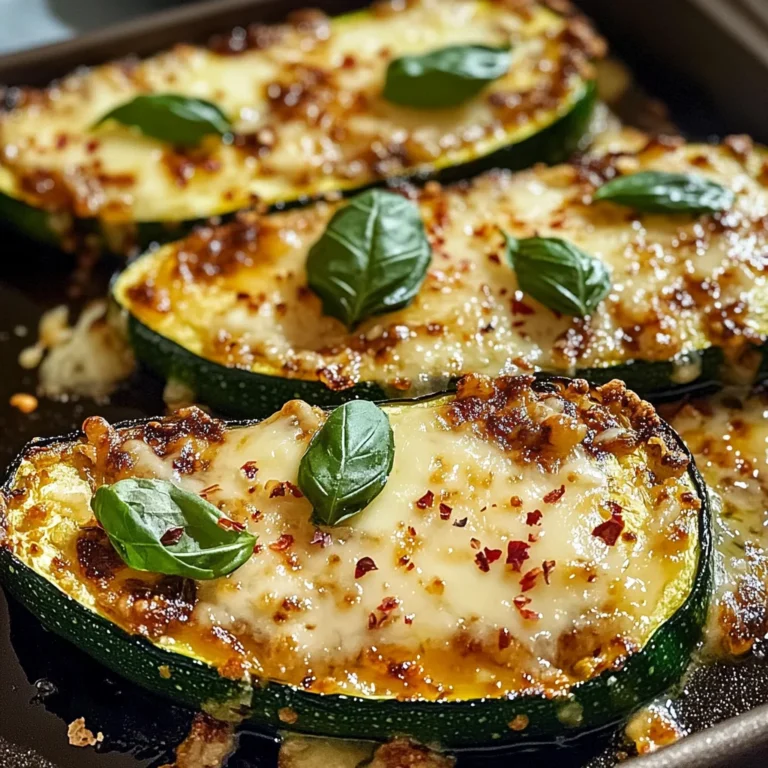 Cheesy Garlic Zucchini Steaks