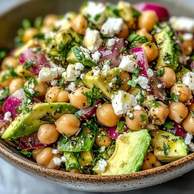 Chickpea Feta Avocado Salad