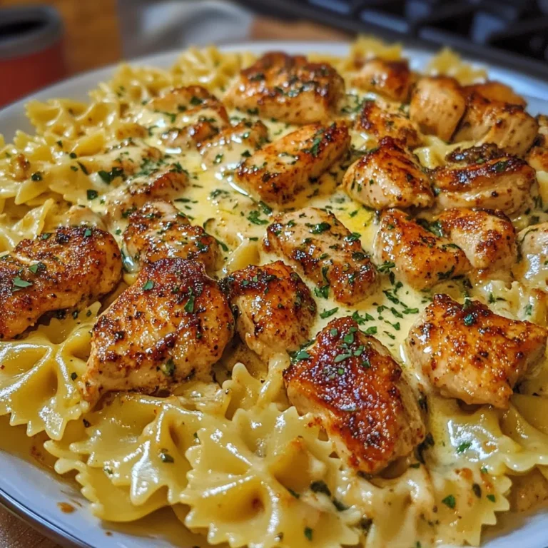 Creamy Cajun Chicken Bowtie Pasta