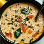 Creamy Italian Ground Chicken Soup