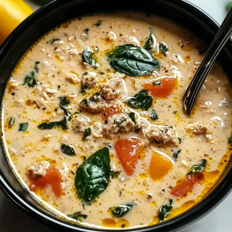 Creamy Italian Ground Chicken Soup