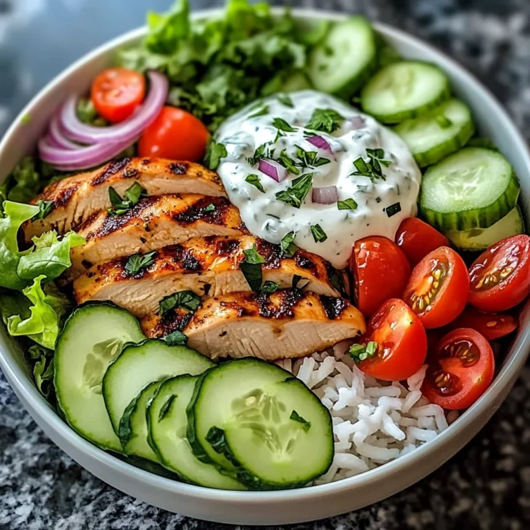 Grilled Chicken & Rice Veggie Bowl with Herb Yogurt