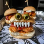 Halloween Chicken Parm Sliders