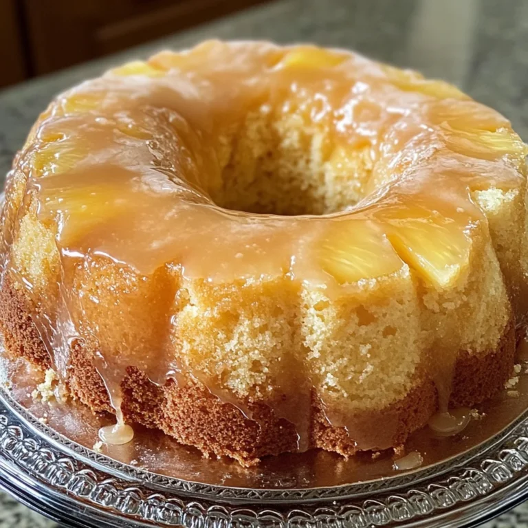 Pineapple Cream Cheese Pound Cake with Pineapple Glaze
