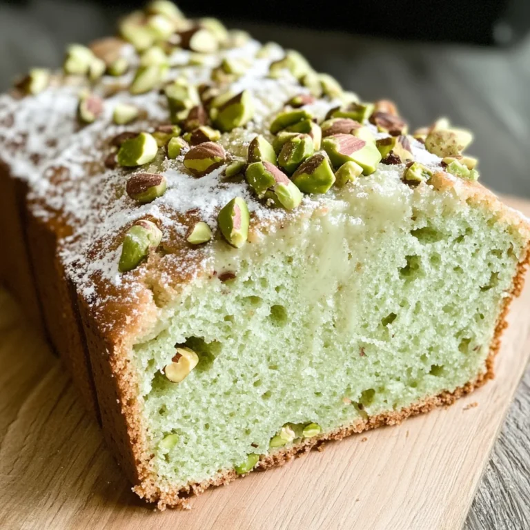 Pistachio Pudding Bread