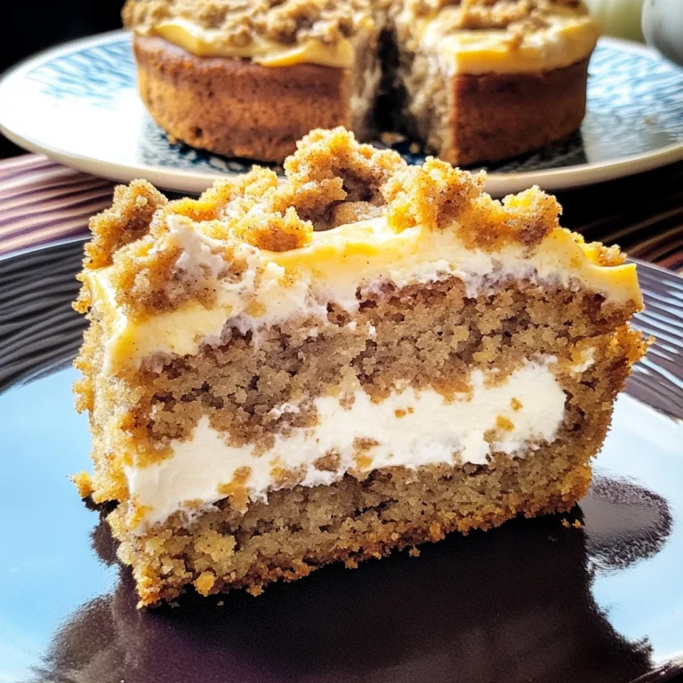 Pumpkin Cake with Cream Cheese and Streusel Topping