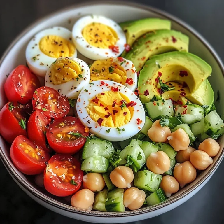 Rainbow Protein Bowl with Eggs & Chickpeas