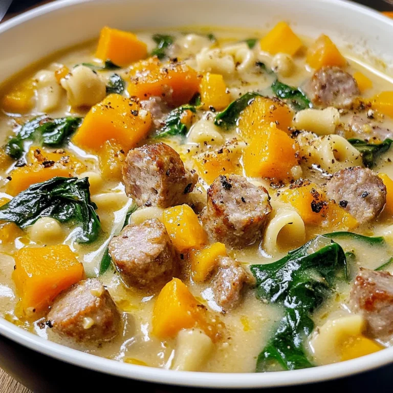 Roasted Butternut and Sausage Soup