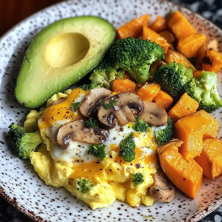 Savory Scramble with Veggie Medley & Sliced Avocado