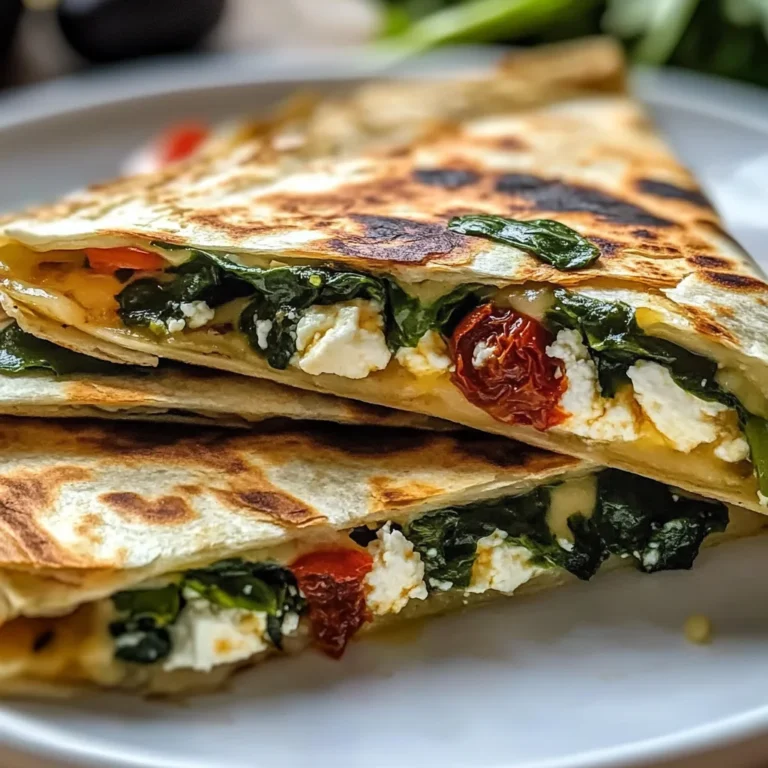 Spinach and Feta Quesadillas