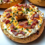 Zesty Turkey Bacon Cream Cheese Bagels