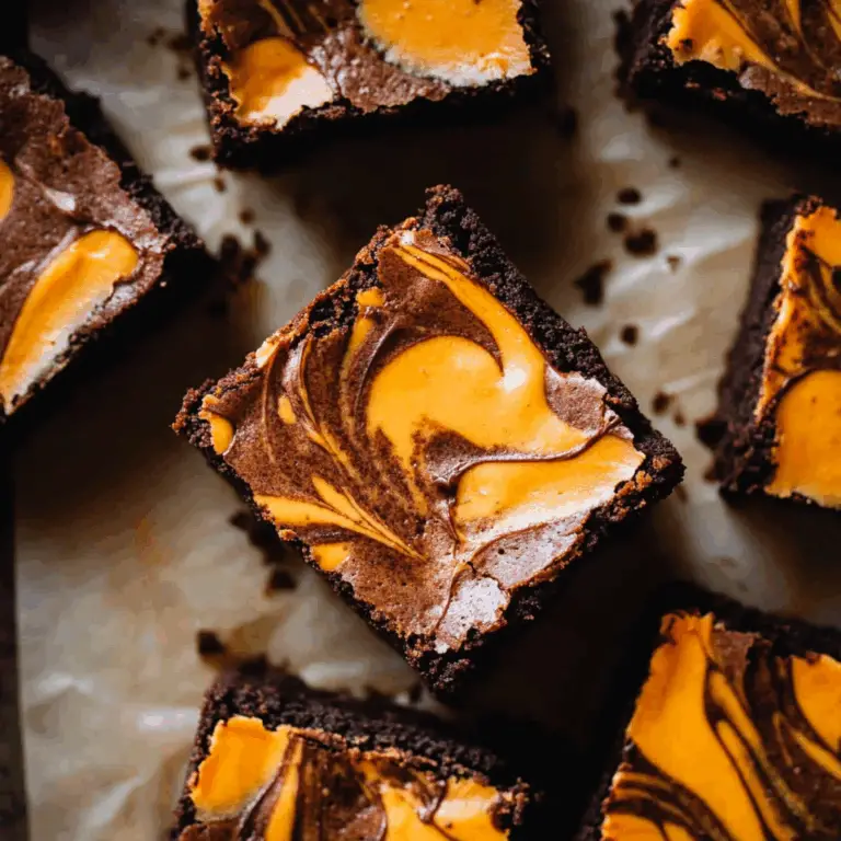 Halloween Cream Cheese Swirl Brownies
