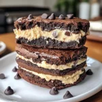 Brownie Cookie Sandwiches with Cookie Dough Buttercream