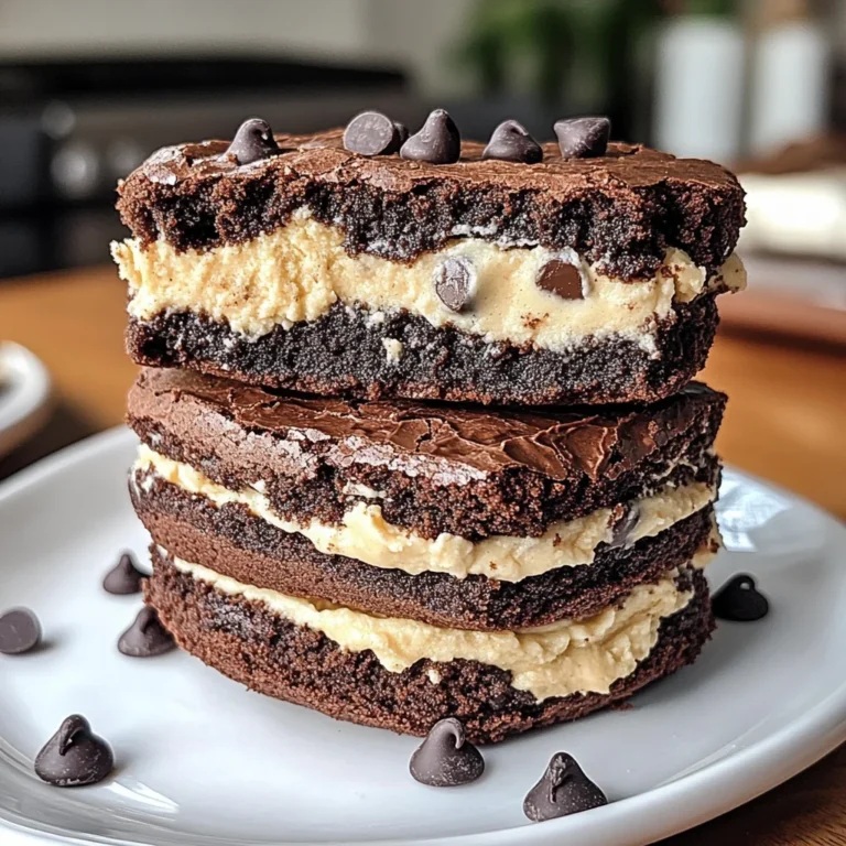 Brownie Cookie Sandwiches with Cookie Dough Buttercream