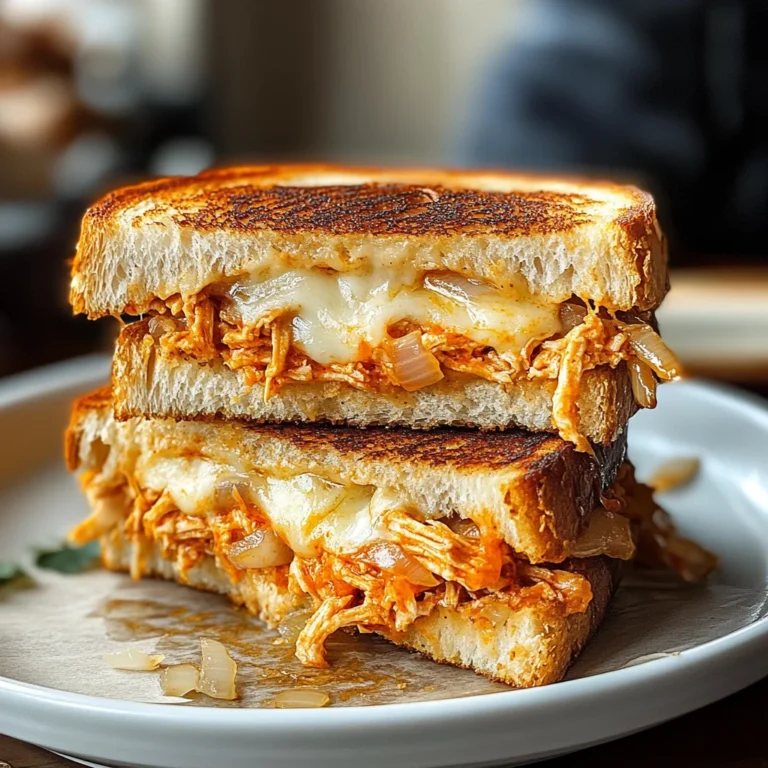 Buffalo Chicken & Onion Grilled Cheese