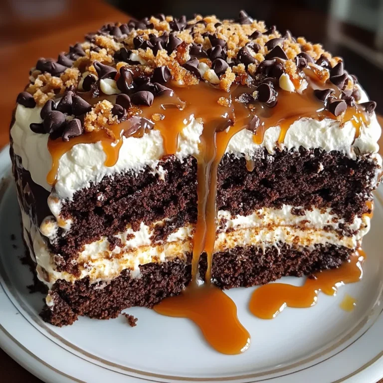 Chocolate Caramel Toffee Crunch Cake: Indulge Now!
