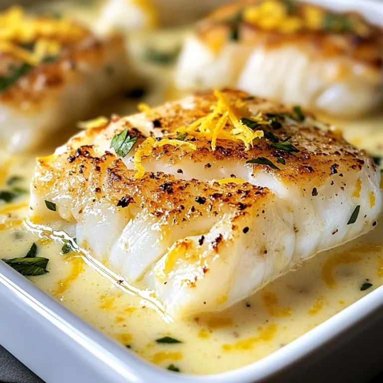Coconut Lemon Cream Baked Cod