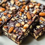 Dark Chocolate and Sea Salt Nut Bars